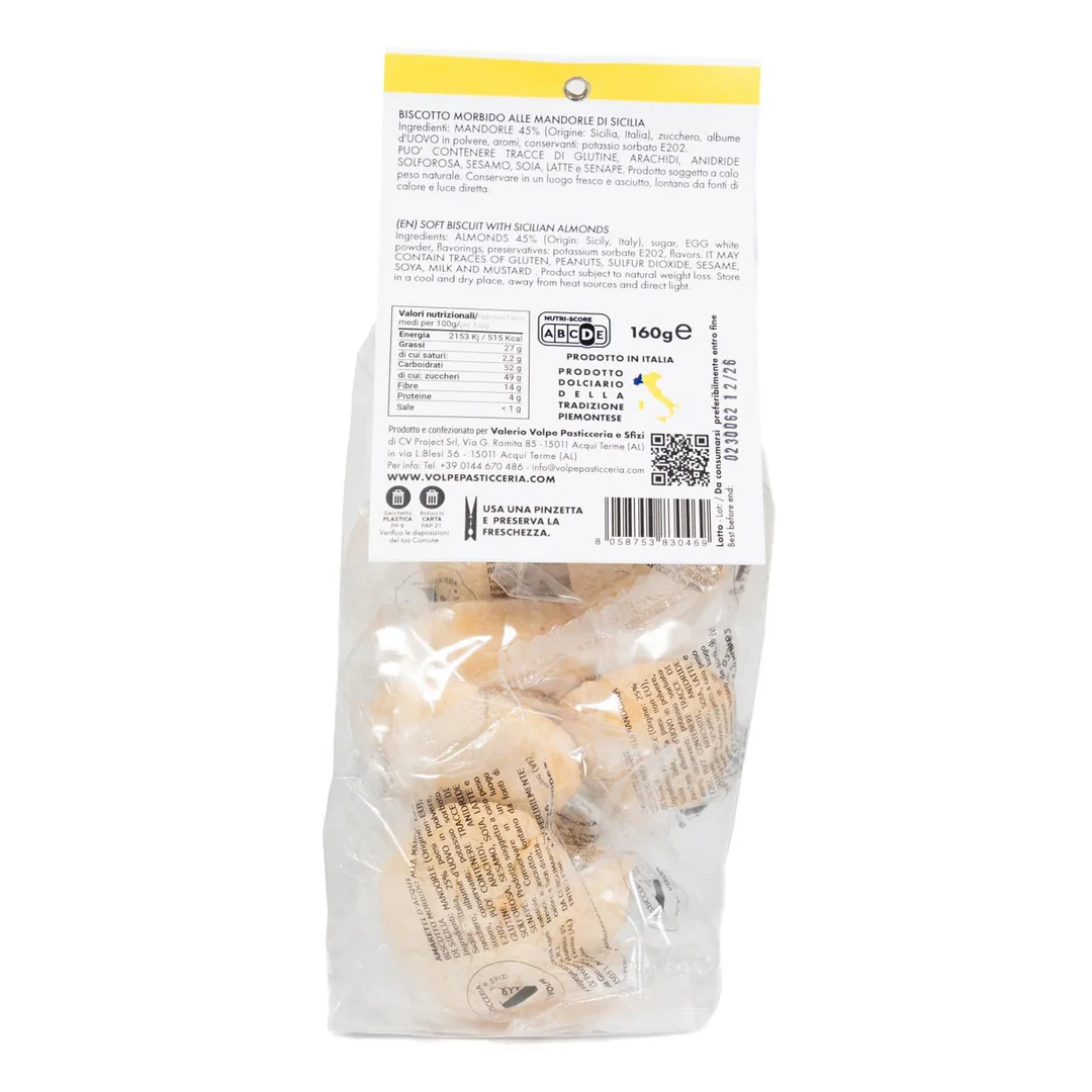 Amaretti d'Acqui 160g - Artisan Almond Pastry 2