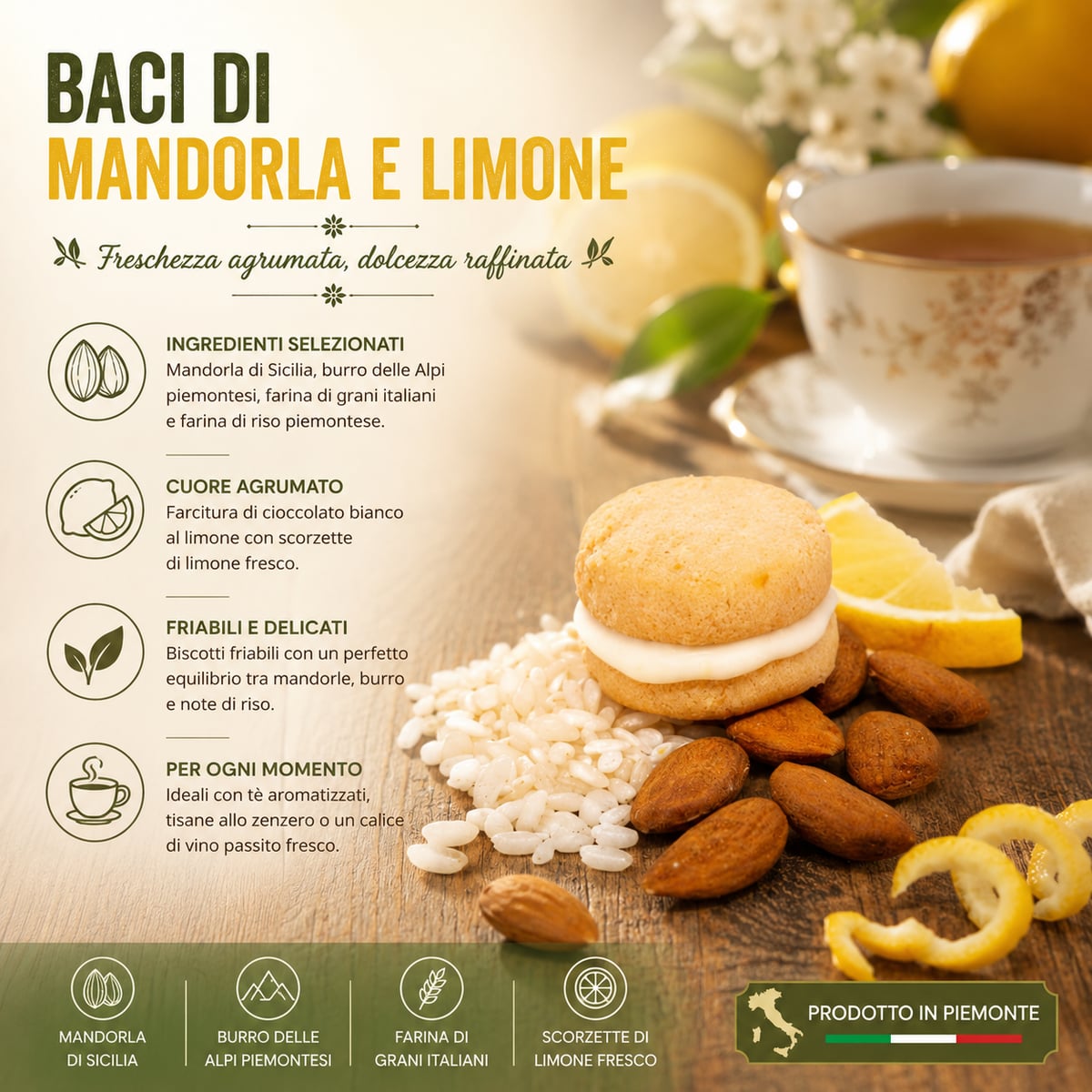 Baci Mandorla e Limone 160g 2