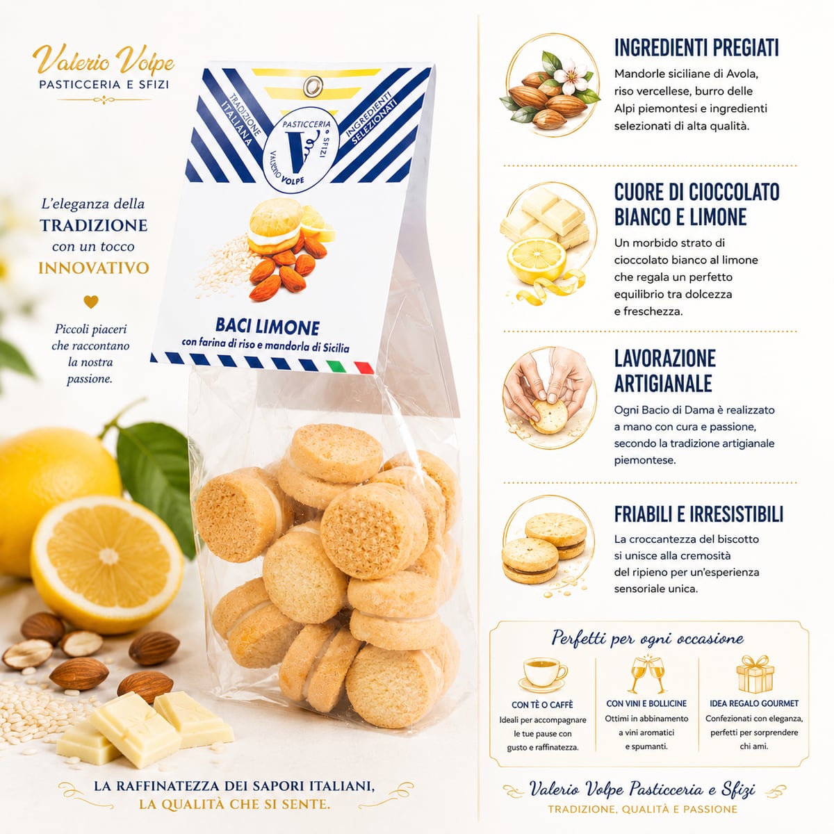 Baci Mandorla e Limone 160g 3