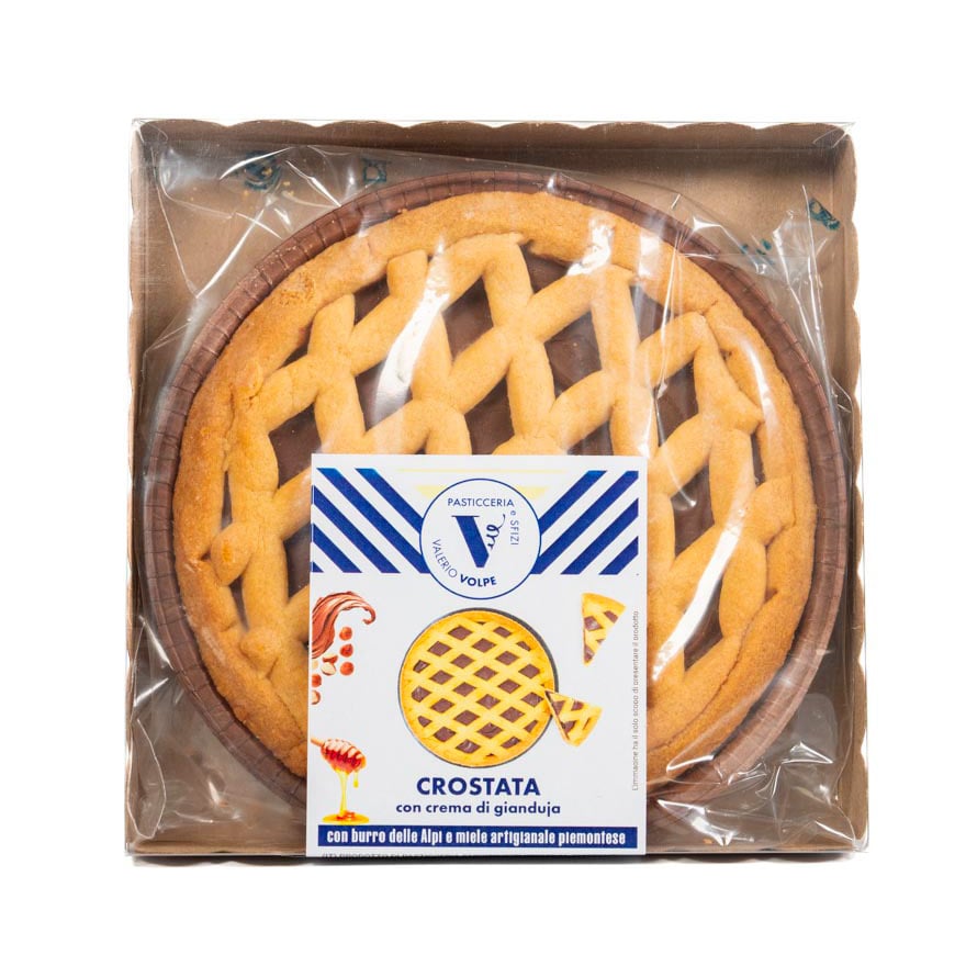 Crostata al Gianduja 250g con miele e burro del piemonte