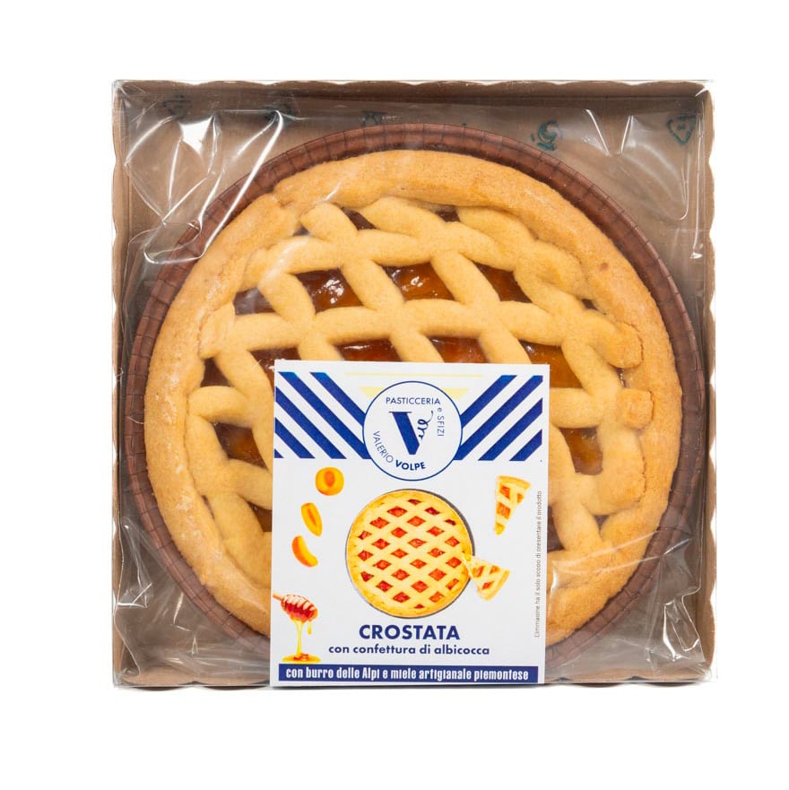 Crostata all'Albicocca 250g con miele e burro del piemonte