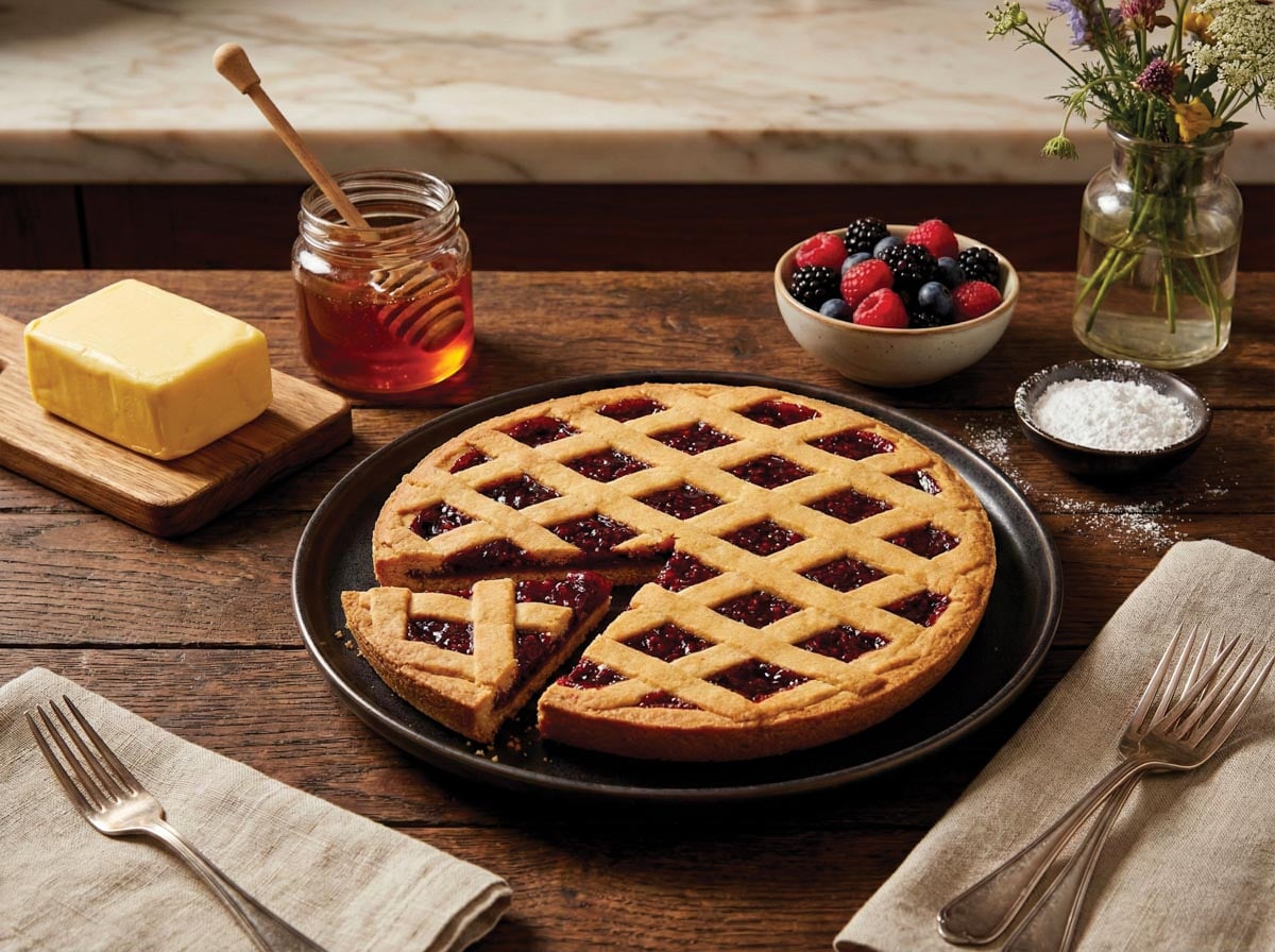Crostata ai Frutti di Bosco 250g con miele e burro del piemonte 4