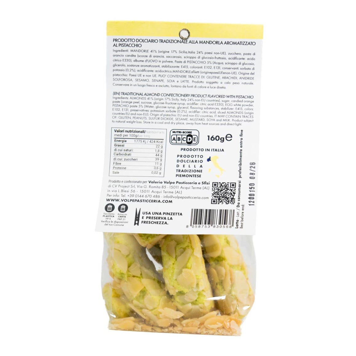 Kifferi Pistacchio e mandorle di Sicilia 160g 4