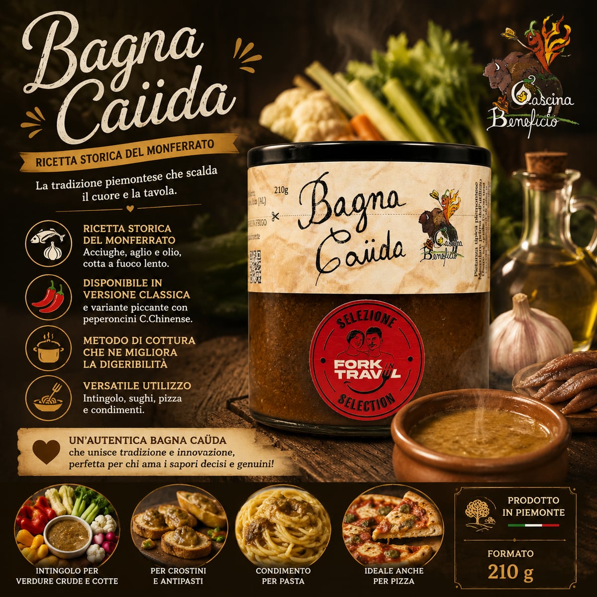 Bagna Cauda 210g - Ricetta storica del Monferrato 3