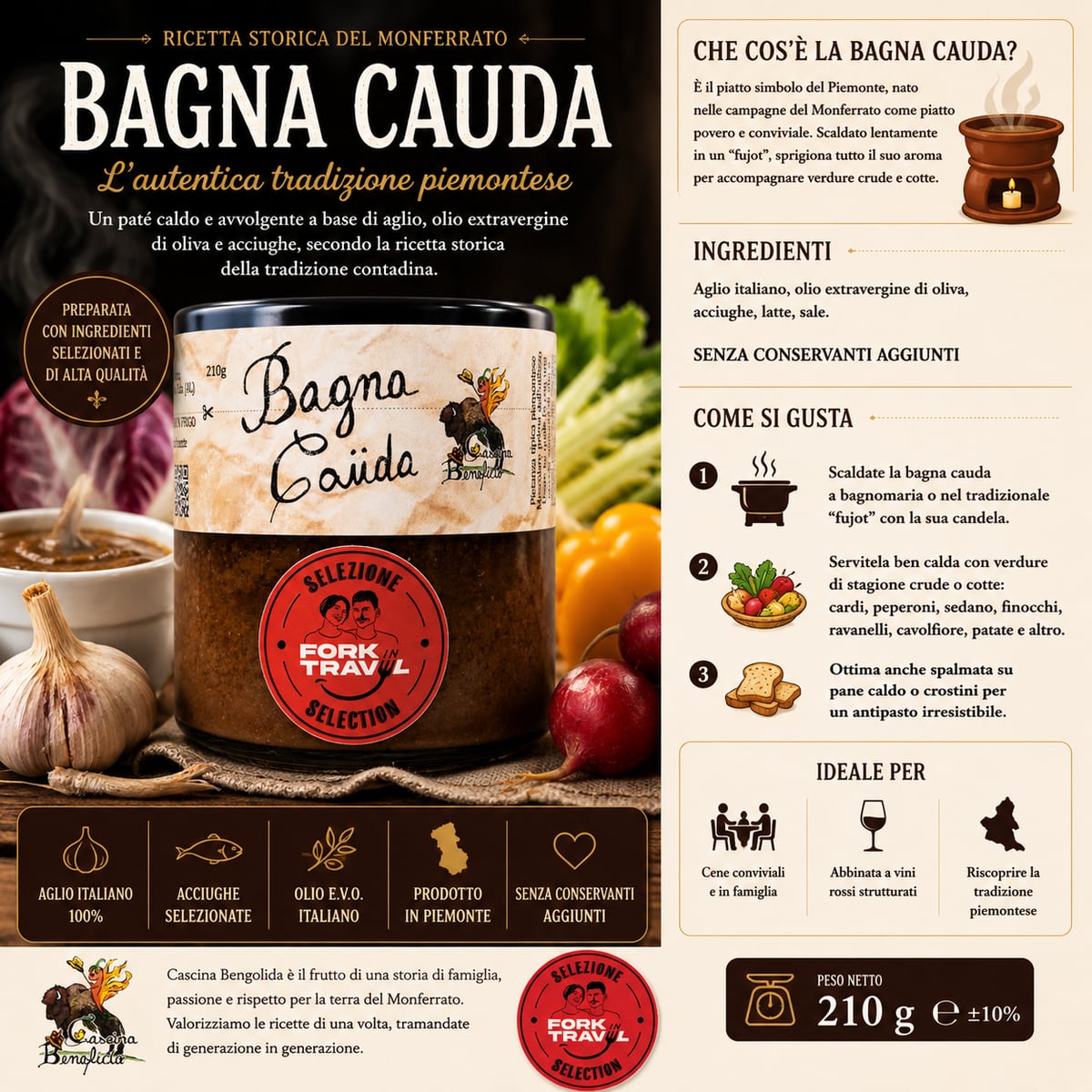 Bagna Cauda 210g - Ricetta storica del Monferrato 2