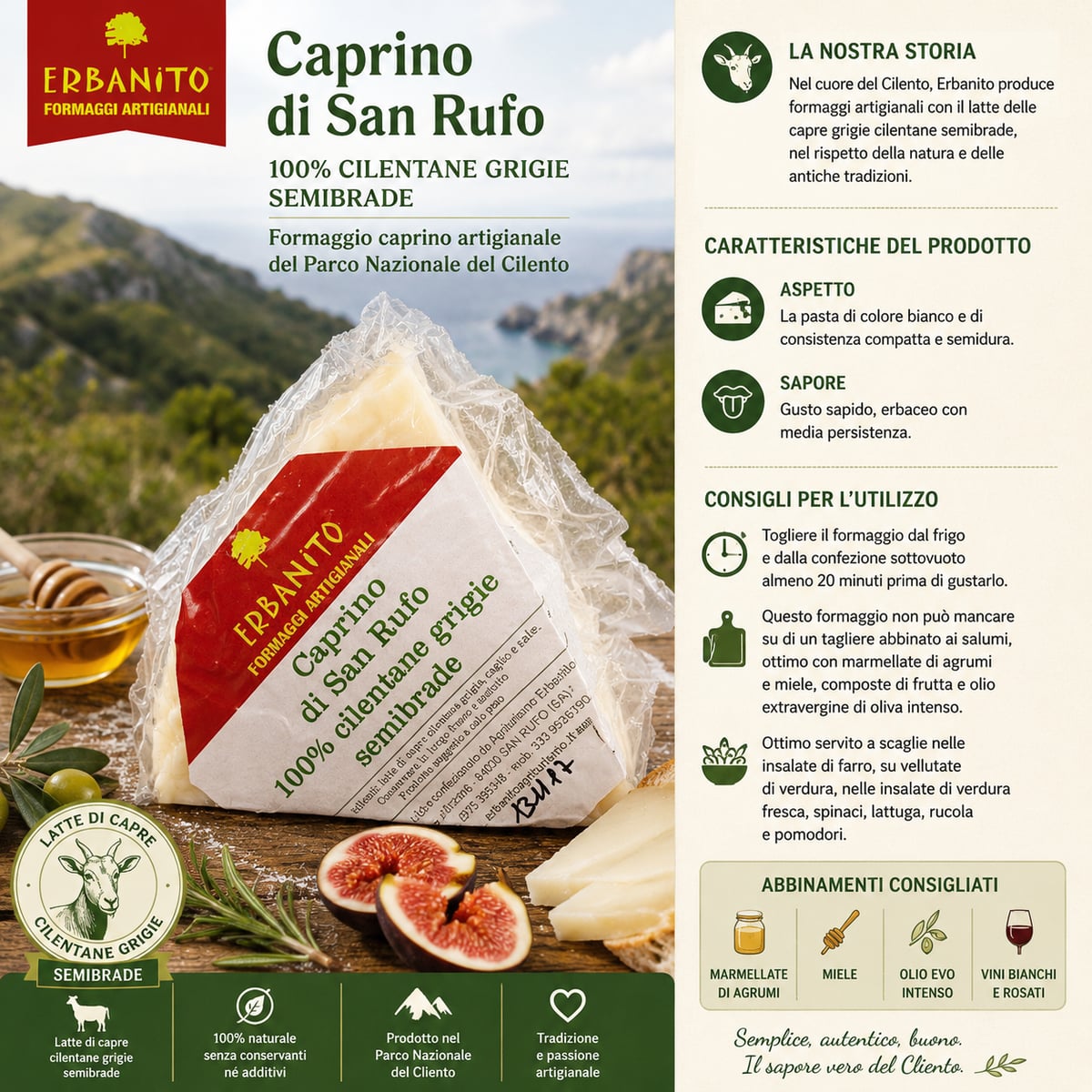 Formaggio Caprino di San Rufo 350g 3