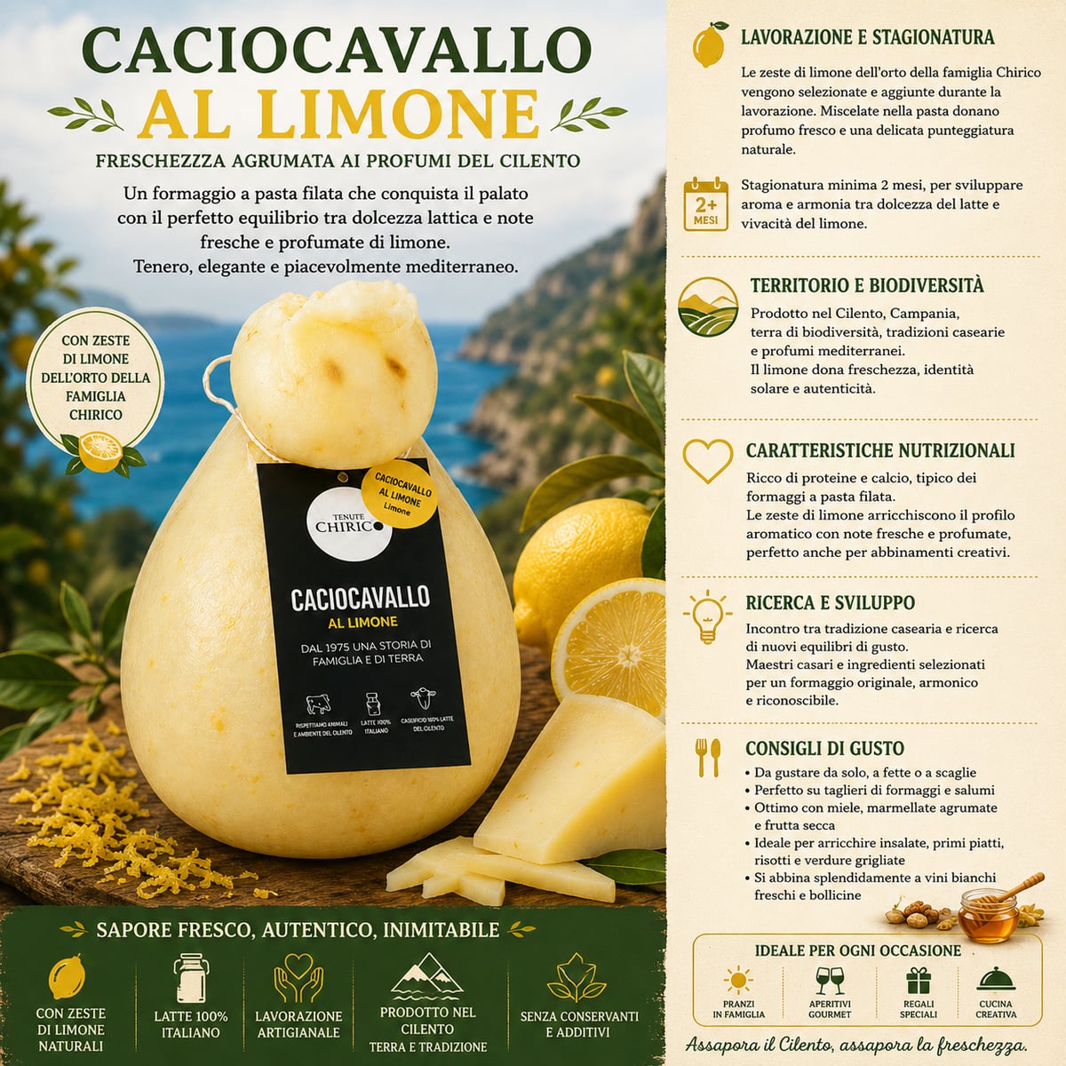Caciocavallo al limone 500g 2
