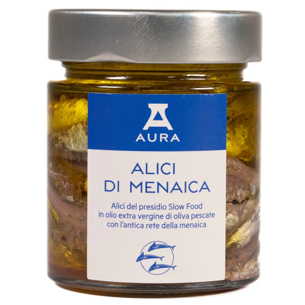 Menaica Anchovies in Cilento EVO Oil 150g - Slow Food Presidium - Aura 2