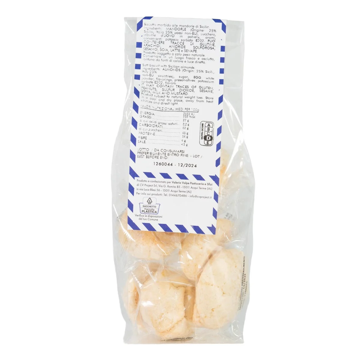 Amaretti d'Acqui 160g - Prodotto alla mandorla di Pasticceria Artigianale