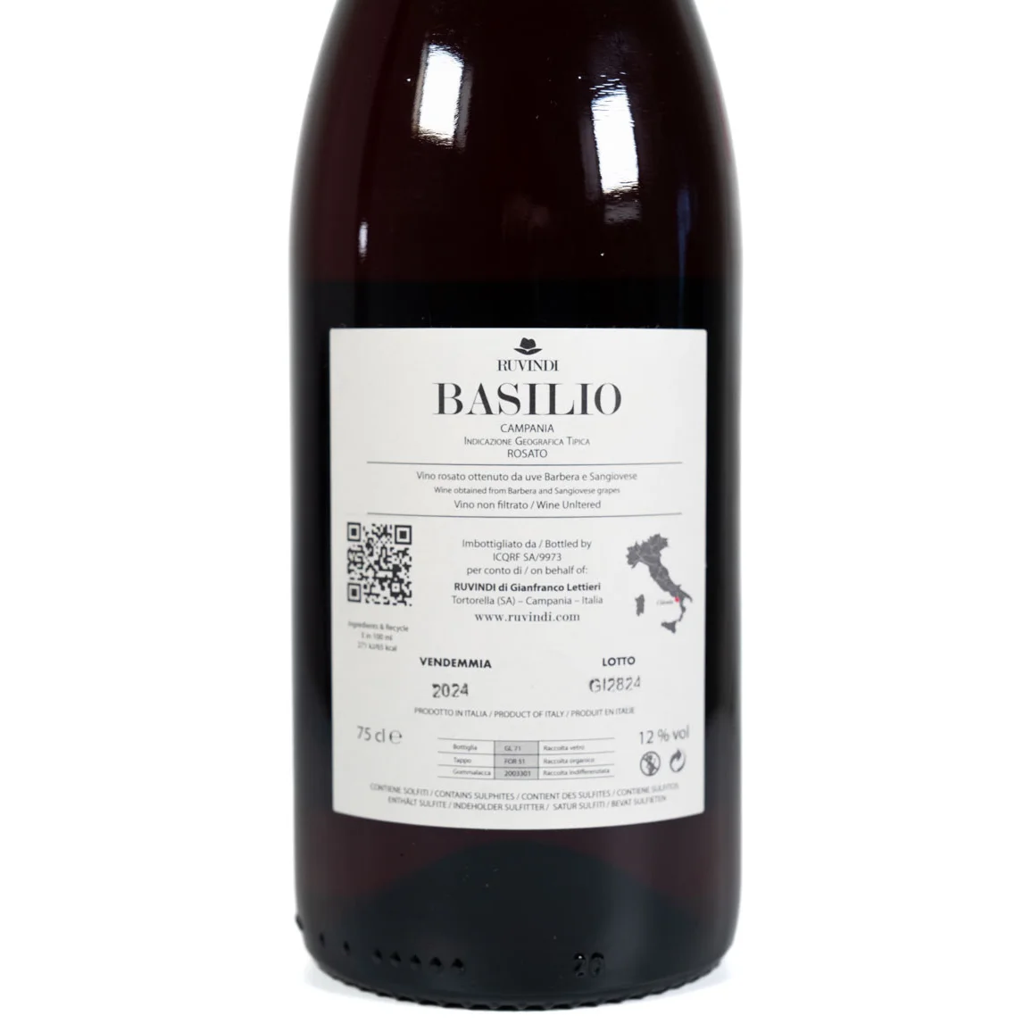 Basilio - Campania IGT Rose Wine 75cl - from Barbera and Sangiovese Grapes 3