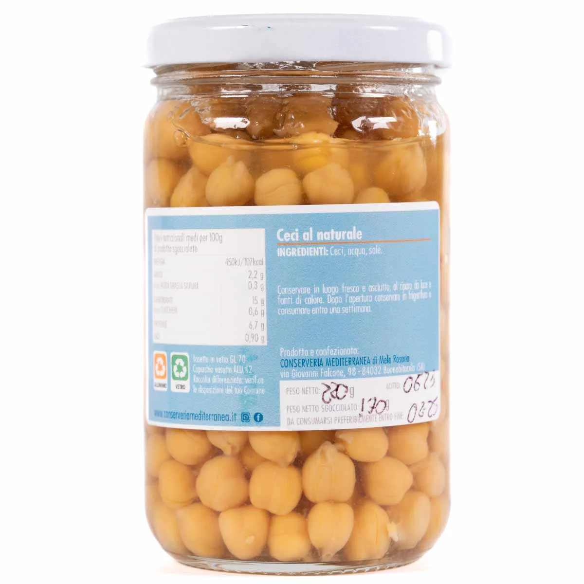 Natural Chickpeas 220g 2