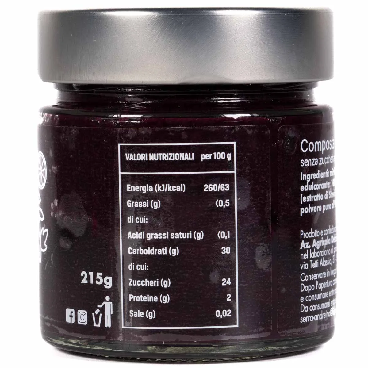Blueberry Compote - No Added Sugar 215g 3