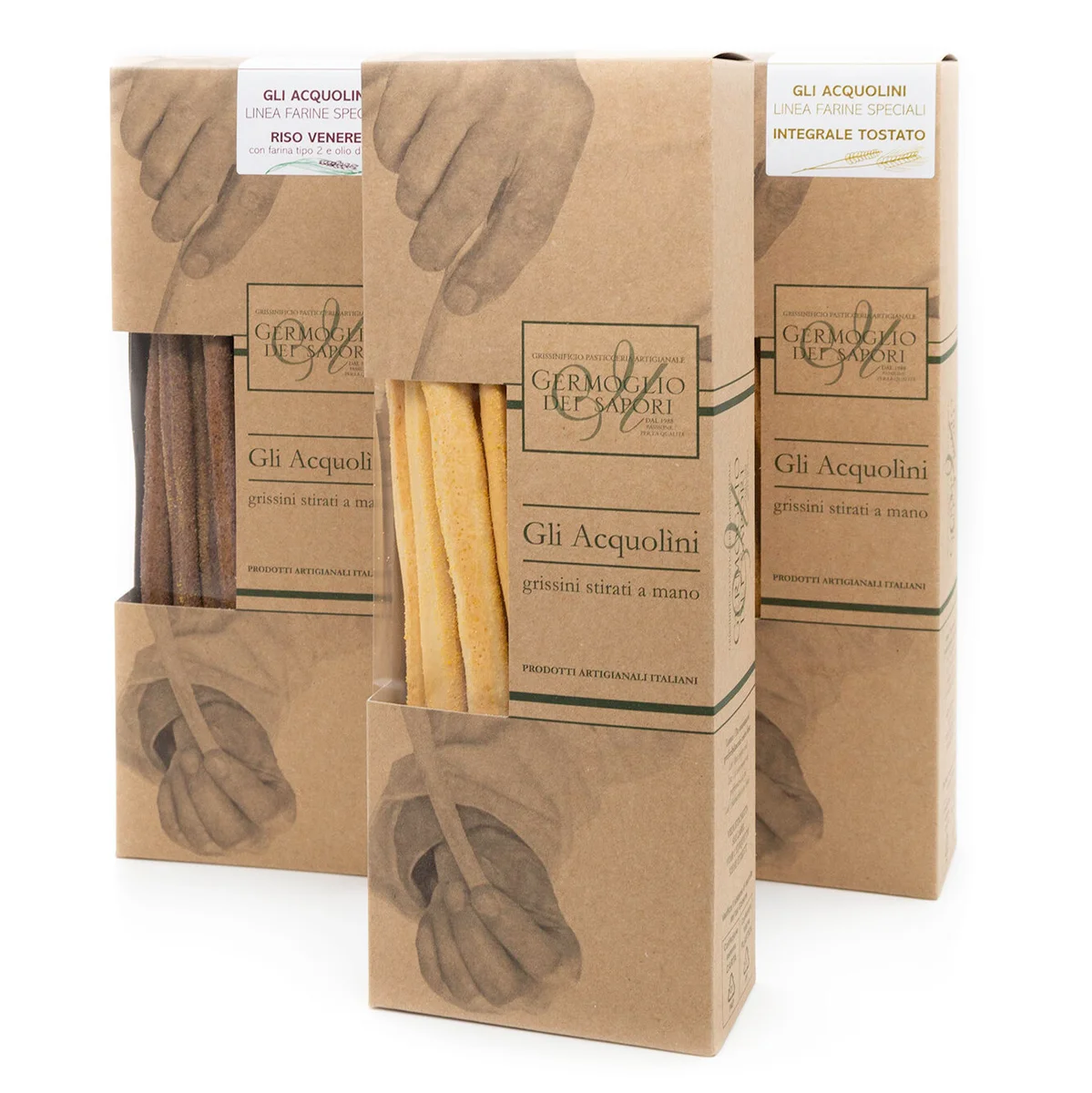 Artisan Piedmontese Breadsticks Hand-Stretched 300g - Gli Acquolíni
