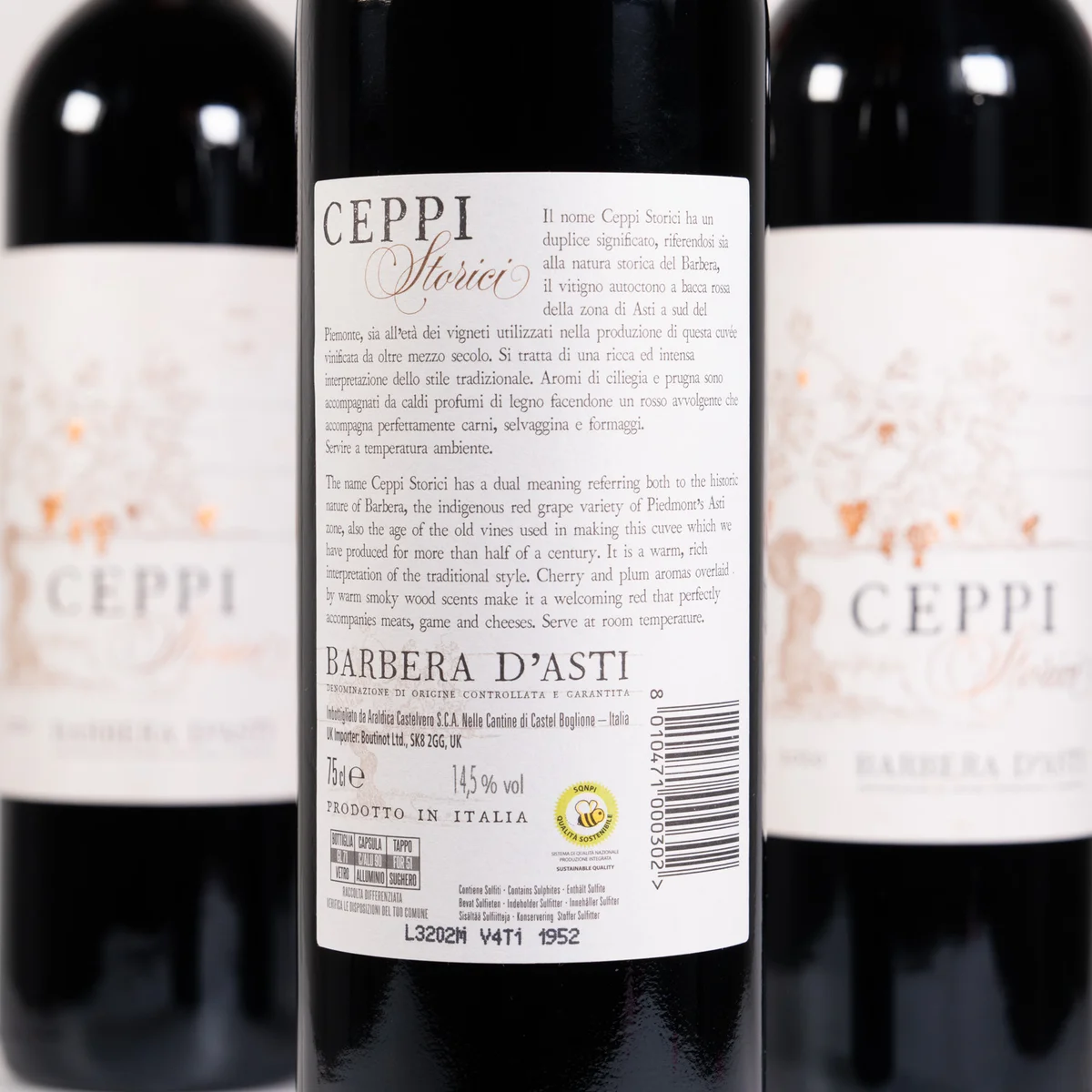 Barbera d'Asti DOCG 2020, Ceppi Storici, Araldica 2