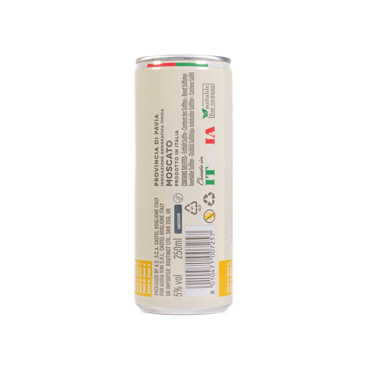 Moscato Pavia IGT 2022, Adria Vini, 250ml Can 2