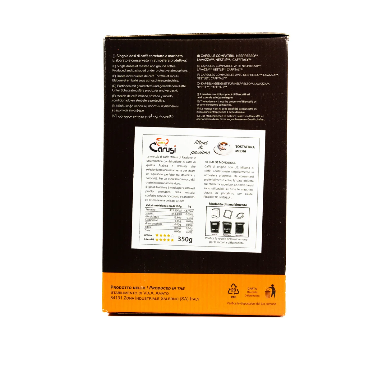 Carusi Coffee Blend 50 ESE Pods Crema - Eco-sustainable 4