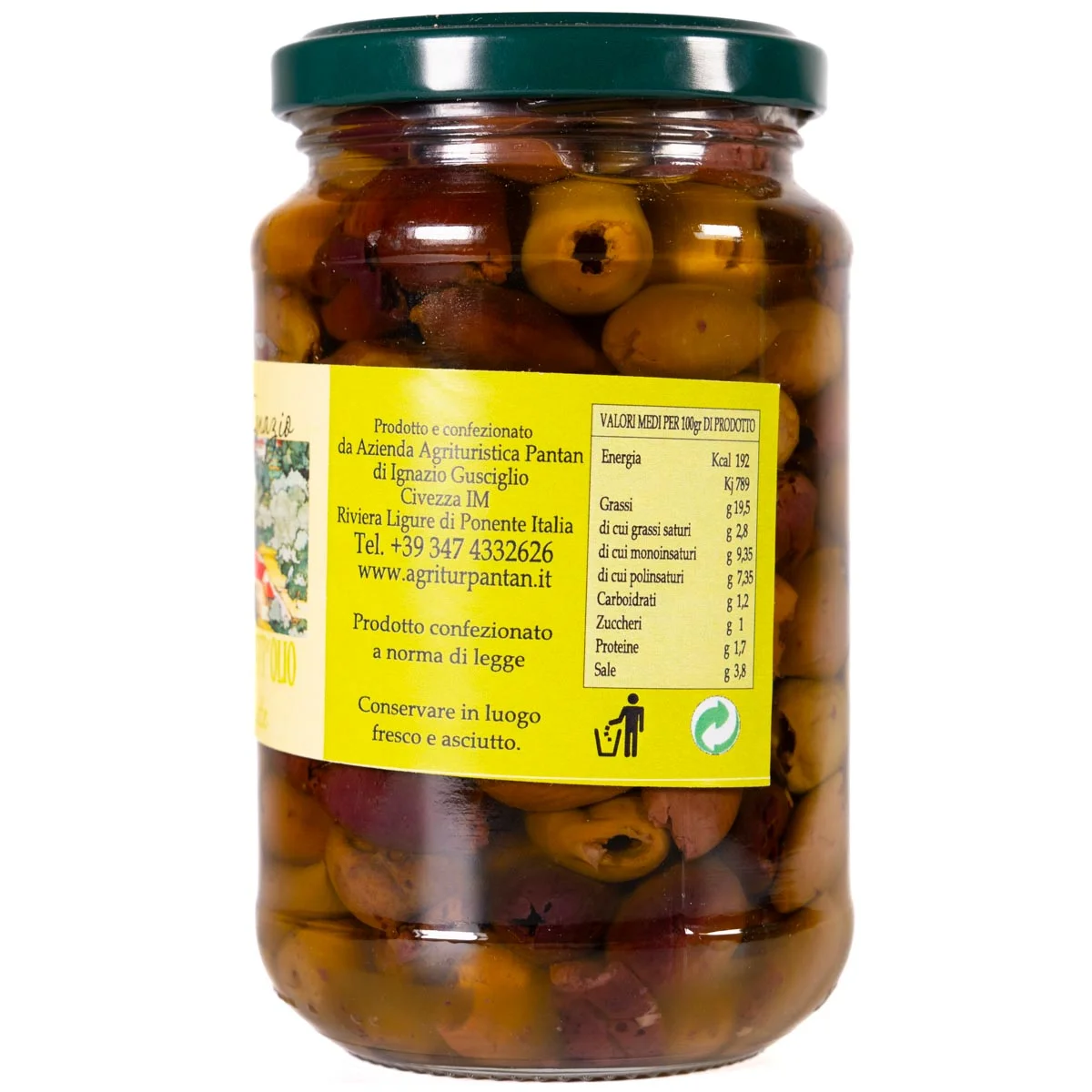 Pitted Taggiasca Olives in Extra Virgin Olive Oil 300g 2
