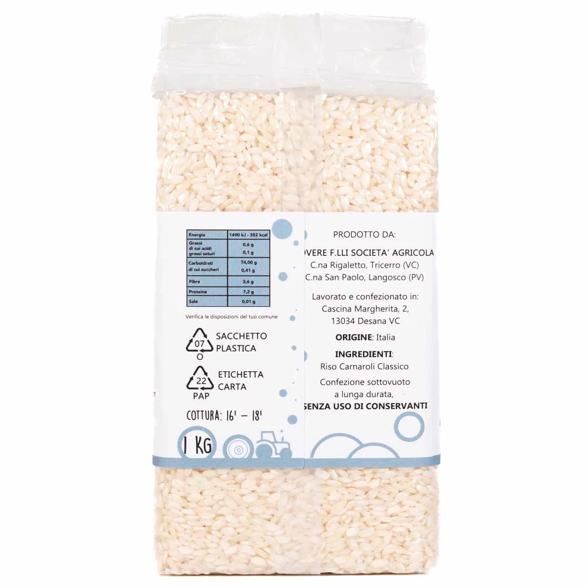 Classic Carnaroli Rice 1kg - Fratelli Rovere Farm 2
