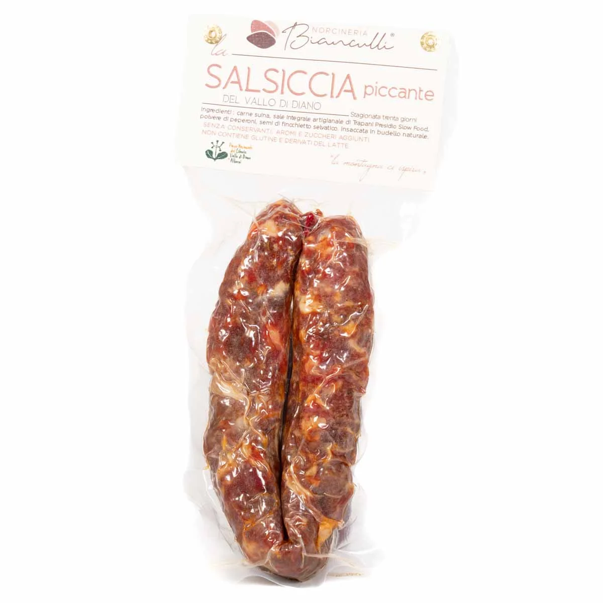 Salsiccia del Vallo di Diano piccante rossa 280g