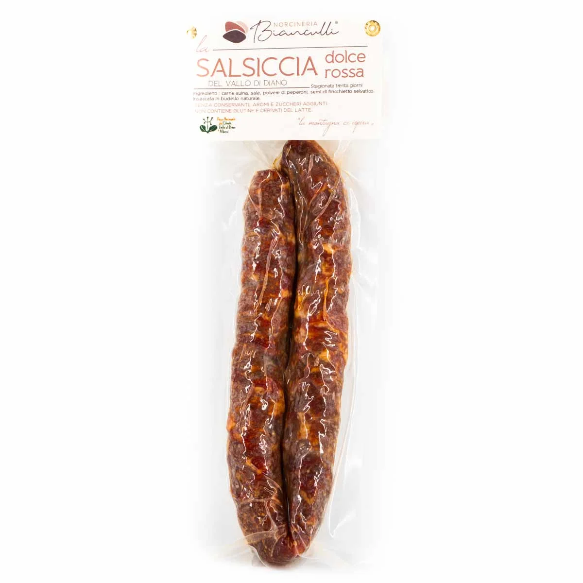 Salsiccia del Vallo di Diano dolce rossa 280g